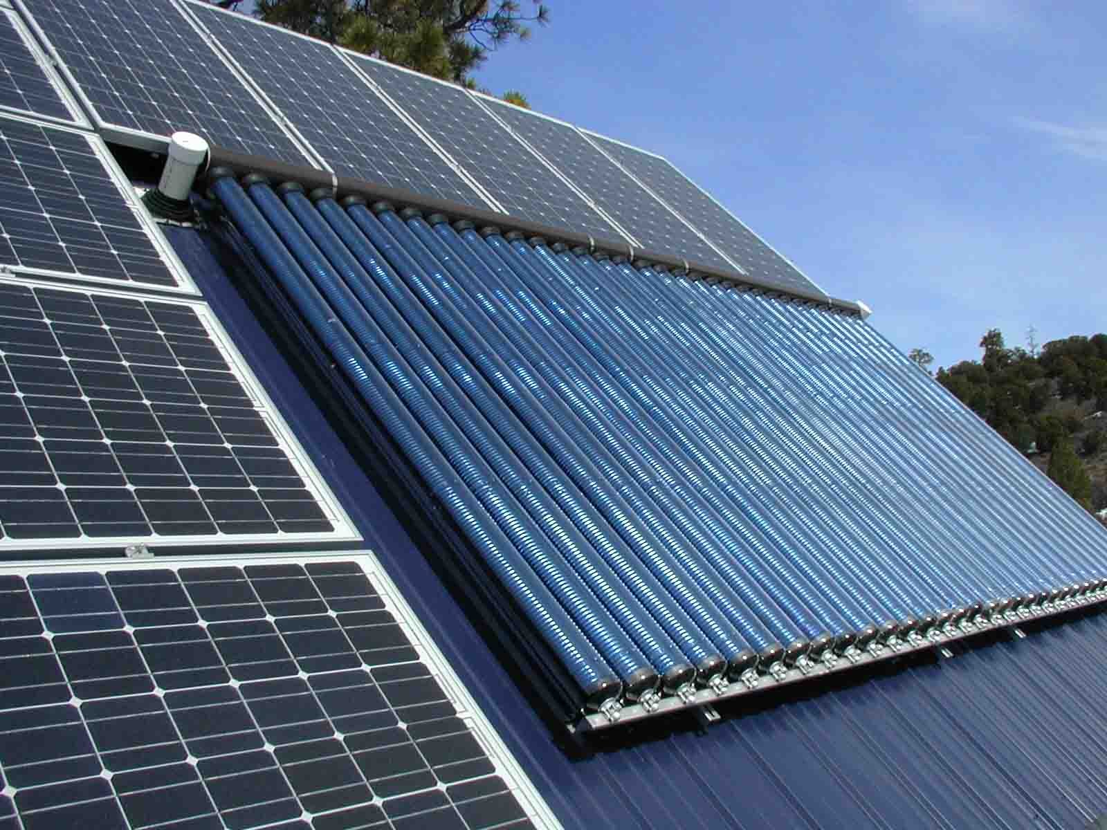 Painéis para captação de energia solar.