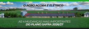 Painel solar fotovoltaico instalado em propriedade rural, representando o financiamento de energia solar no Plano Safra 2026/27